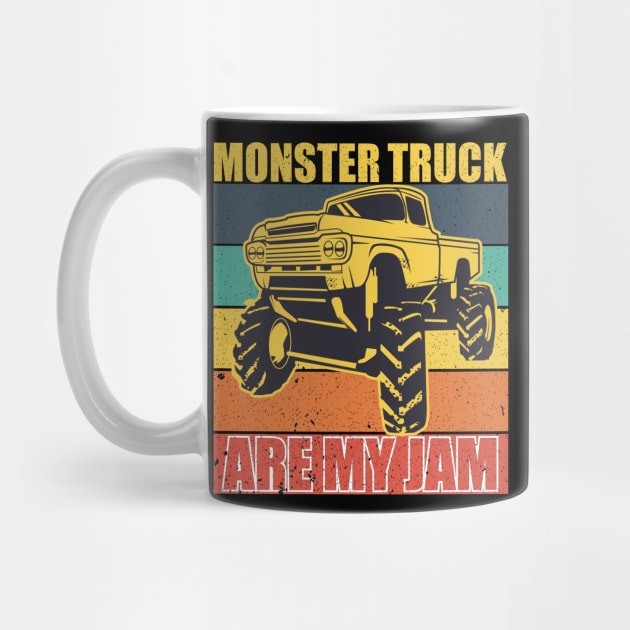 Retro Vintage Monster TruckS Are My Jam tees by hadlamcom